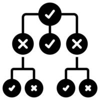 Decision Tree icon line vector illustration