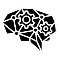 Deep Learning icon line vector illustration