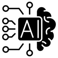 Artificial Intelligence icon line vector illustration