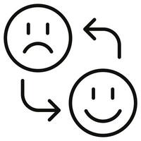 Sentiment Analysis icon line vector illustration