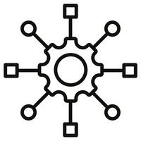 Algorithm icon line vector illustration