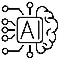 Artificial Intelligence icon line vector illustration