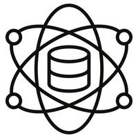 Data Science icon line vector illustration
