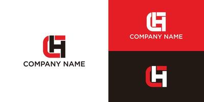 CH or HC Initial modern Logo vector