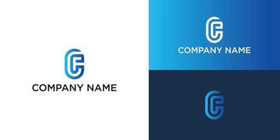Initial CF logo and FC logo. Letter C F FC CF creative elegant Monogram. vector