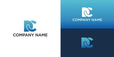 initial dc or cd logo icon design template elements vector