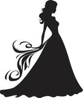 Radiant Brides Portrait Black Vector Brides Aura Black Vector Emblem