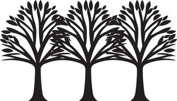 Rooted Legacy Tree Vector Icon Majestic Arbor Tree Emblem Design