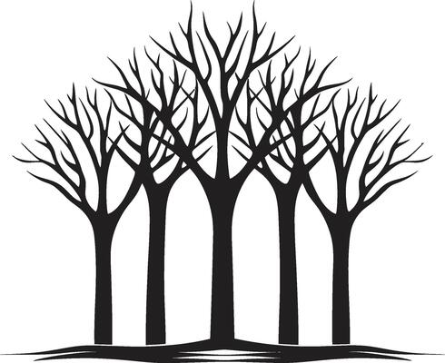 Sylvan Symbol Iconic Vector Logo Rooted Crest Tree Icon Design