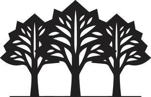 Silent Sentinels Tree Iconic Image Rooted Legacy Tree Vector Icon