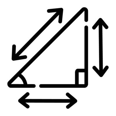 trigonometry Line Icon Background White