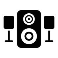 speaker Glyph Icon Background White vector