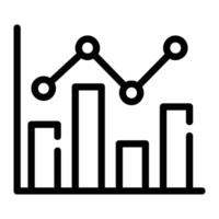 bar chart Line Icon Background White vector