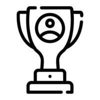 trophy Line Icon Background White vector