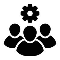 teamwork Glyph Icon Background White vector