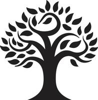 Eternal Growth Tree Vector Icon Forest Harmony Tree Icon Symbol