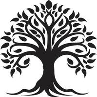 Silent Sentinels Tree Iconic Image Rooted Legacy Tree Vector Icon