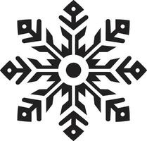 Glacial Beauty Illuminated Vector Logo Design Snowflakes Grace Unveiled Iconic Emblem Design