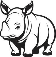con cuernos vigor logo vector diseño rinoceronte resolver icónico logo emblema