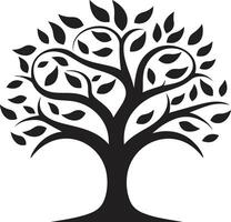 arraigado legado árbol vector icono majestuoso cenador árbol emblema diseño