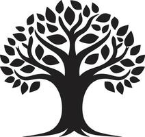 follaje elegancia árbol vector ilustración cenador emblema árbol icono símbolo