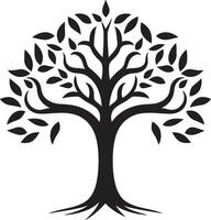 Eternal Growth Tree Vector Icon Forest Harmony Tree Icon Symbol