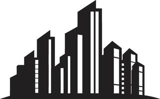 Skylinecraft artístico vectorizado edificio emblema arquitectoaura pulcro vector edificio logo