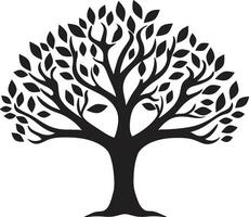 Benevolent Boughs Tree Logo Design Silent Sentinels Tree Iconic Image vector