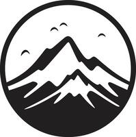 Ethereal Peaks Mountain Illustration Rugged Splendor Mountain Vector Icon