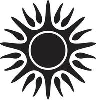 Sunny Serenity Sun Logo Design Bright Horizon Sun Mark vector