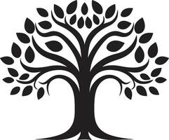 Arbor Emblem Tree Icon Symbol Benevolent Boughs Tree Logo Design vector