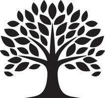 Sylvan Splendor Tree Iconic Image Eternal Growth Tree Vector Icon