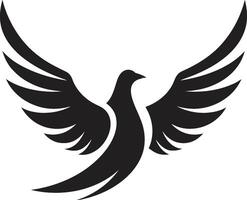 GracefulGlideGraffix Dynamic Dove Symbol QuackCraft Dynamic Duck Vector Emblem