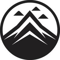 Rugged Splendor Iconic Mountain Image Serene Summit Mountain Vector Icon