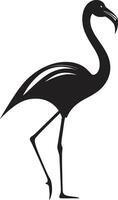 Regal Avian Presence Vector Flamingo Logo Chic Feathered Elegance Flamingo Emblem in Vector
