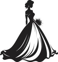 Chic Essence Black Vector Icon Bridal Harmony Black Vector Emblem