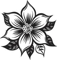 Artistic Flower Vector Vector Monotone Detail Botanical Stylish Chic Iconic Emblem Detail