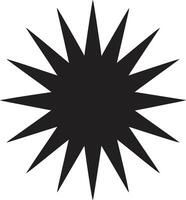 Solar Spark Sun Logo Icon Brilliant Blaze Sun Symbolism vector