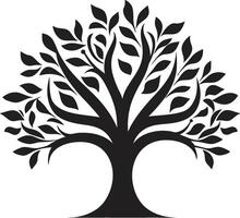 majestuoso cenador árbol emblema diseño arbóreo majestad árbol icono emblema vector