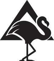 Avian Serenity Flamingo Logo Design Dynamic Plumage Display Flamingo Vector Icon