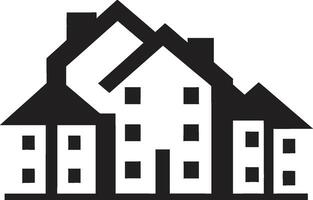 Futuristic Bungalow Emblem House Logo Vector Trendy House Fusion Modern Bungalow Icon