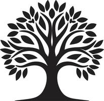 eterno crecimiento árbol vector icono bosque armonía árbol icono símbolo