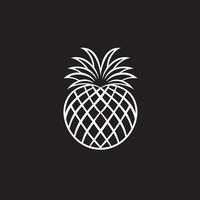 atractivo Fruta negro piña marca por excelencia guión único fuente q decoración vector