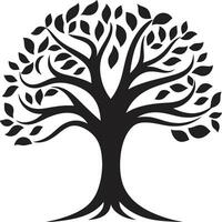 Silent Sentinels Tree Iconic Image Rooted Legacy Tree Vector Icon