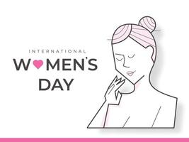 International women's day vector. Happy Womens day Greeting Card vector