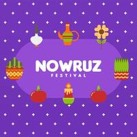 contento nowruz festival web bandera antecedentes ilustración vector