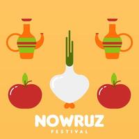 Happy nowruz festival web banner background illustration vector
