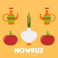 contento nowruz festival web bandera antecedentes ilustración vector