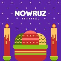 contento nowruz festival web bandera antecedentes ilustración vector