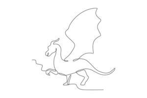 dragones tener un cuerpo forma me gusta un caballo y son grande vector